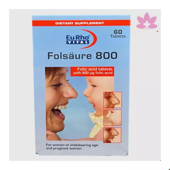 EuRho Vital Folic Acid 800mcg 60 Capsule
