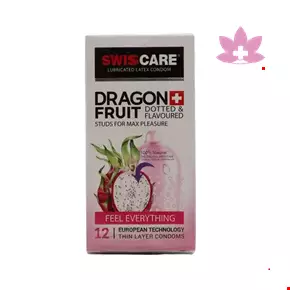 Swiss Care Dragon Fruit Condom 12 pcs